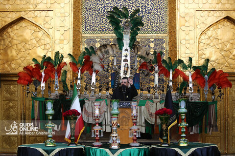 آیین سنتی اذن عزا در حرم مطهر رضوی