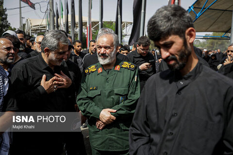 مراسم خاکسپاری شهید سرلشکر امیرعلی حاجی‌زاده - تهران