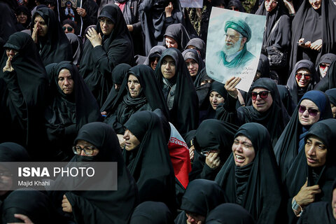 مراسم خاکسپاری شهید سرلشکر امیرعلی حاجی‌زاده - تهران