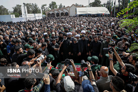 مراسم خاکسپاری شهید سرلشکر امیرعلی حاجی‌زاده - تهران