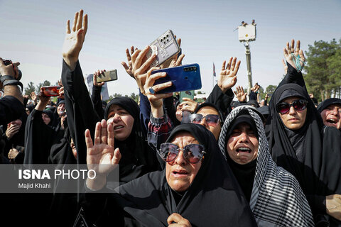 مراسم خاکسپاری شهید سرلشکر امیرعلی حاجی‌زاده - تهران