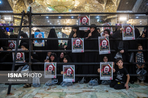 خاکسپاری پیکر شهید سرلشکر سلامی فرمانده کل سپاه در حرم حضرت عبدالعظیم حسنی (ع) - تهران