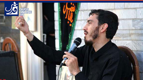 روضه‌خوانی مهدی رسولی مقابل خانه یک شهید جنگ با اسرائیل