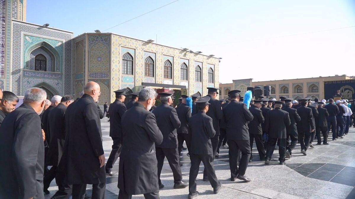 عزاداری هیئت عالم آل محمد (ع) خادمان در حرم رضوی