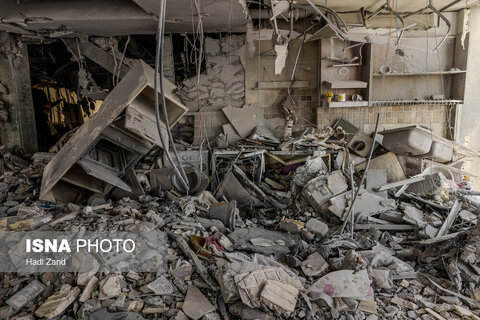 برخی از منازل مسکونی خسارت دیده در جنگ تحمیلی ۱۲ روزه - ۲