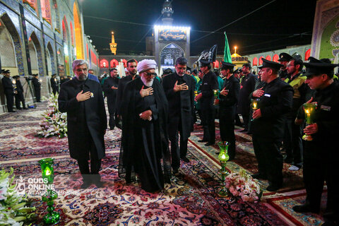 مراسم شام غریبان شهادت سید الشهدا علیه السلام در حرم مطهر رضوی
