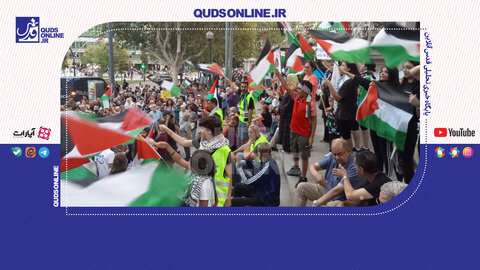 تظاهرات پرشور اسپانیایی‌ها در حمایت از فلسطین
