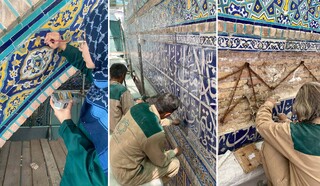 مرمت ایوان عباسی ؛ بازگشت شکوه و زیبایی به قلب حرم رضوی
