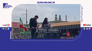 فیلم | رجزخوانی حماسی همسر دهه هشتادی شهید رضایی
