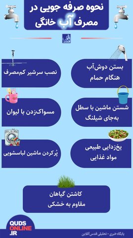 اینفوقدس | نحوه صرفه‌جویی در مصرف آب خانگی