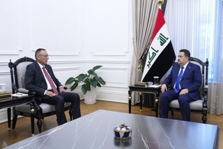 السودانی در دیدار با سفیر فلسطین در بغداد: حمایت از ملت فلسطین موضع اصولی بغداد است