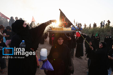 تصاویری از استقبال از زائران کربلا در روستای «خلیفه حیدر»