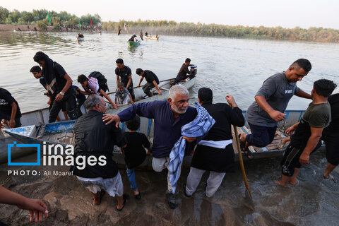 تصاویری از استقبال از زائران کربلا در روستای «خلیفه حیدر»