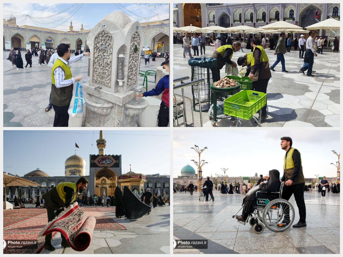 استقبال چشمگیر زائران حرم مطهر رضوی از طرح «خدمت در بهشت»