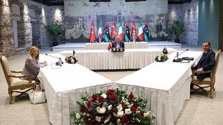 آغاز نشست سه‌جانبه ترکیه، ایتالیا و لیبی در استانبول