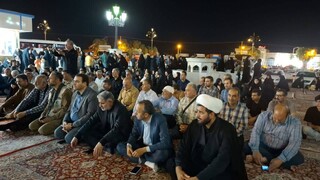 آیین بدرقه کاروان خادمان موکب میقات الرضا(ع) به کاظمین