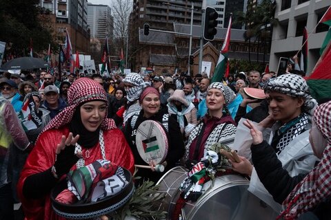 راهپیمایی حامیان فلسطین در استرالیا و آلمان/ تجمع در برابر سفارت و کنسولگری آمریکا در تونس و مراکش