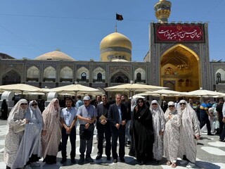 دیدار اساتید ازبکستانی با مدیر زائرین غیرایرانی آستان قدس رضوی در حرم مطهر رضوی