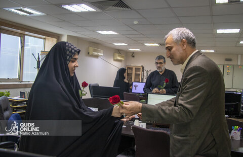 بازدید تعدادی از مدیران و مسئولان شهری و استانی از روزنامه قدس به مناسبت روز خبرنگار