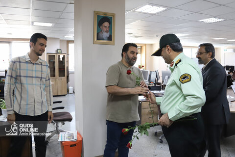 بازدید جمعی از مدیران و مسئولان شهری و استانی از روزنامه قدس