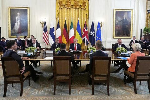 زلنسکی و رهبران اروپایی در کاخ سفید
