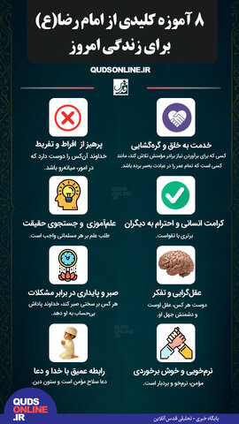اینفوقدس| ۸ آموزه کلیدی از امام رضا(ع) برای زندگی امروز