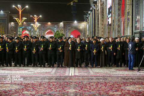 آیین خطبه خوانی شب شهادت امام رضا علیه‌السلام در حرم مطهر رضوی