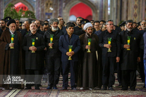آیین خطبه خوانی شب شهادت امام رضا علیه‌السلام در حرم مطهر رضوی