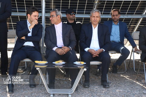 افتتاحیه نیروگاه خورشیدی ۴۰۰کیلوواتی به همت کشاورزان کاشمری