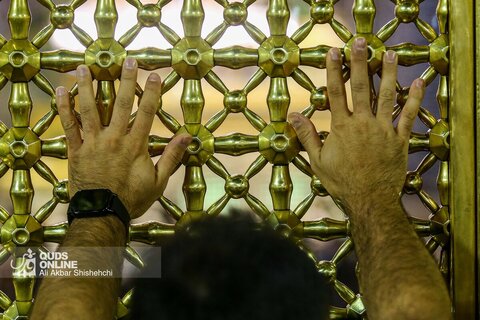 حال و هوای حرم مطهر رضوی در شب میلاد رسول اکرم (ص)