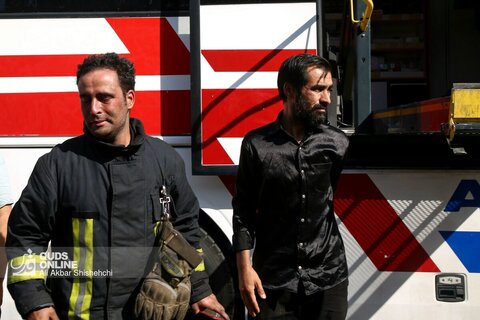 حریق گسترده کارگاه مبل‌سازی در بزرگراه بابانظر مشهد