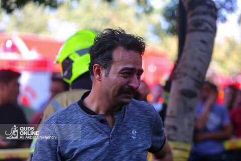 حریق گسترده کارگاه مبل‌سازی در بزرگراه بابانظر مشهد