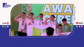 فیلم | سلام نظامی دانش‌آموزان ایران بر سکوی اول جهان