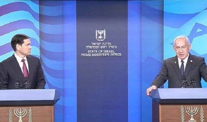 نتانیاهو در نشست خبری مشترک با روبیو: «ترامپ بزرگ‌ترین دوست اسرائیل است»
