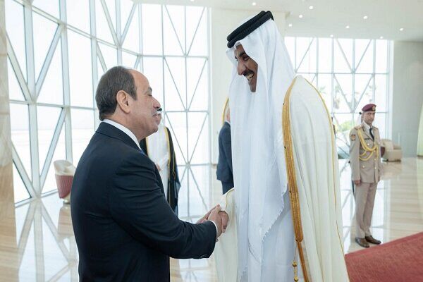 رایزنی السیسی با امیر قطر