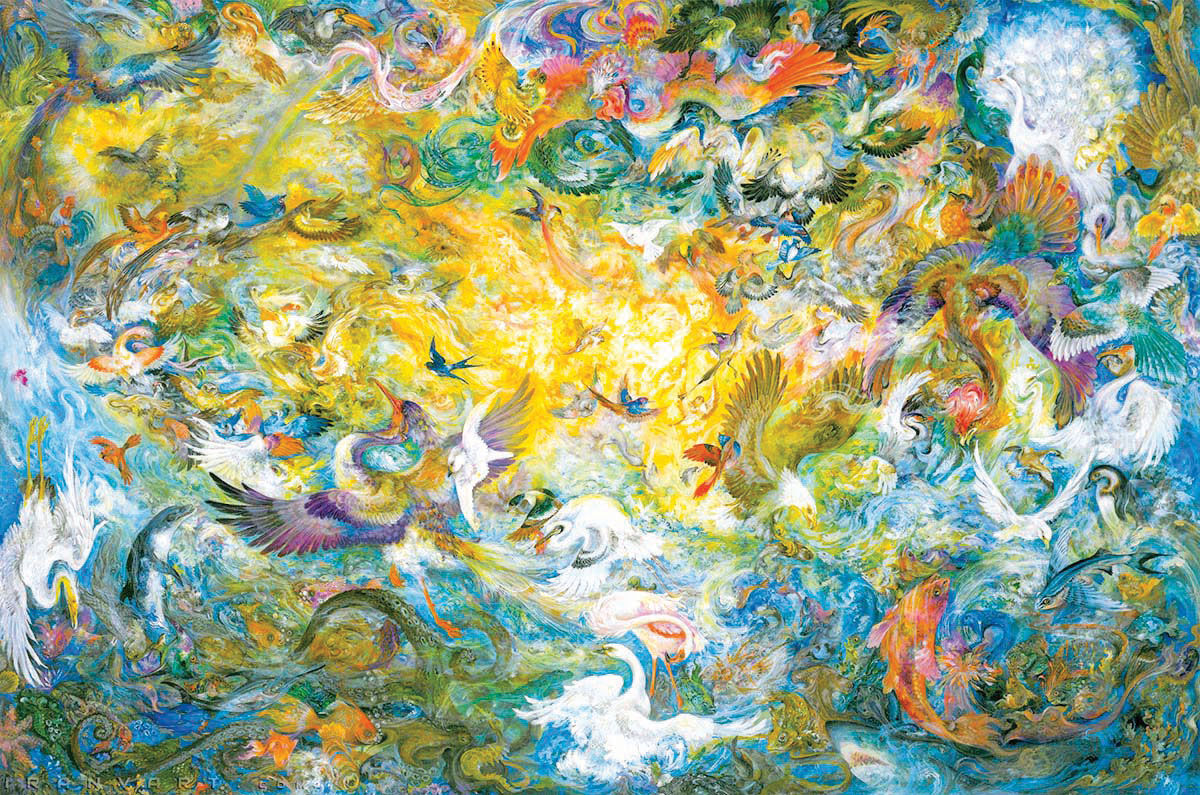 مروری بر آثار ماندگار استاد فرشچیان که در موزه آستان قدس رضوی نگهداری می‌شوند/ بهشت بر بوم هستی