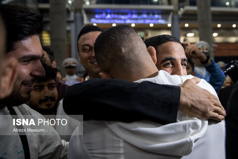 استقبال از تیم ملی کشتی آزاد ایران در فرودگاه امام خمینی (ره)