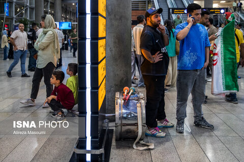 استقبال از تیم ملی کشتی آزاد ایران در فرودگاه امام خمینی (ره)