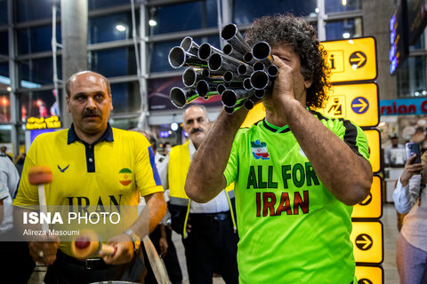 استقبال از تیم ملی کشتی آزاد ایران در فرودگاه امام خمینی (ره)