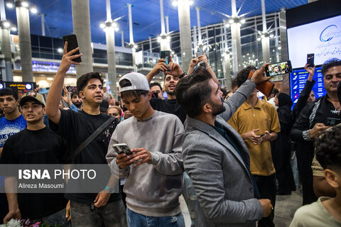 استقبال از تیم ملی کشتی آزاد ایران در فرودگاه امام خمینی (ره)