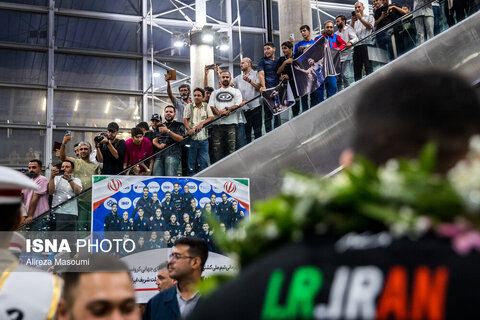 استقبال از تیم ملی کشتی آزاد ایران در فرودگاه امام خمینی (ره)