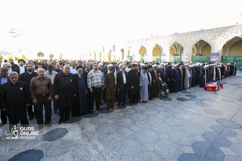 تشییع پیکر حجت‌الاسلام والمسلمین علی اکبر الهی خراسانی در حرم مطهر رضوی