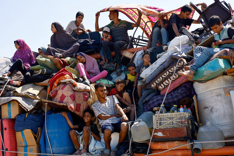 کوچ اجباری ساکنین غزه به دلیل افزایش حملات رژیم صهیونیستی