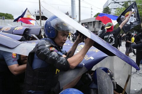 درگیری‌های خشونت آمیز در نزدیکی کاخ ریاست جمهوری فیلیپین