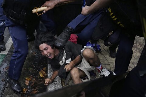 درگیری‌های خشونت آمیز در نزدیکی کاخ ریاست جمهوری فیلیپین