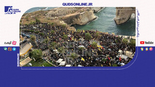 فیلم | رویداد ویژه در صخره روشه؛ پیام مقاومت از قلب بیروت