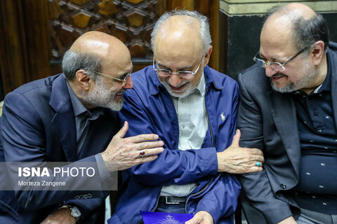 مراسم ختم مادر غلامعلی حدادعادل