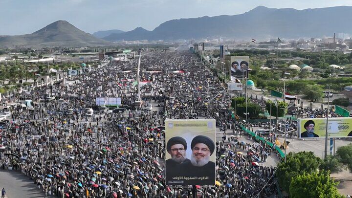 مراسم بزرگداشت سالروز شهادت سید حسن نصرالله در صنعا