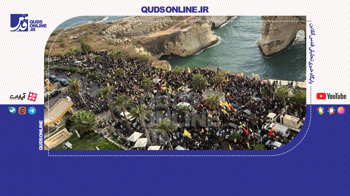 فیلم | رویداد ویژه در صخره روشه؛ پیام مقاومت از قلب بیروت