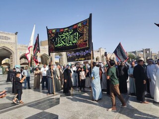 هیئت ۶۰۰ نفره موکب «اهالی الکفل» از کشور عراق به بارگاه منور رضوی مشرف شدند